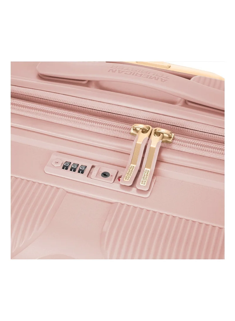 AMERICAN TOURISTER 69 cm / 25 inch Instagon Suitcase, Check-In Size 69 cm / 25 inch, 4 Double Wheels, Hard Top, Polypropylene, Peach Blossom|DuoSaf™ Security Zipper|TSA 008 Lock|Optimov™ Shock Absorbing Wheels|Expandable - 3 Years International Warranty  | Best Price UAE